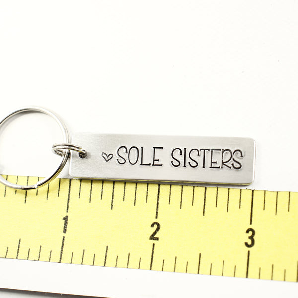 "Sole Sisters" - Running Buddy Keychain Set - #HE - Keychains - Completely Hammered - Completely Wired