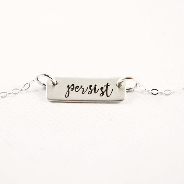 "Persist" Necklace - Completely Hammered