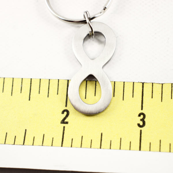 Infinity and Beyond Infinity Keychain, personalized with your initials - Keychains - Completely Hammered - Completely Wired