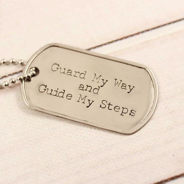 Personalized, Dog Tag Necklace / keychain - your choice of text! - Necklaces - Completely Hammered - Completely Wired