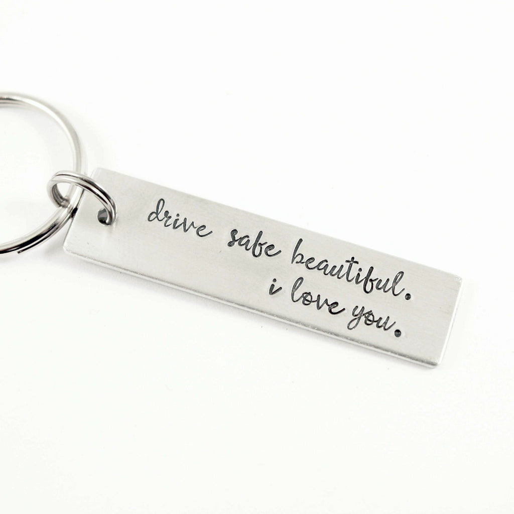 Custom, Hand Stamped Keychain - Completely Hammered