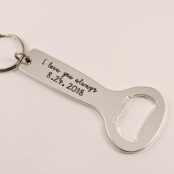 Your choice of text Bottle Opener Keychain - Custom - Keychains - Completely Hammered - Completely Wired