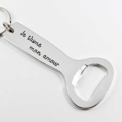 Custom Bottle Opener Keychain - Your choice of text!