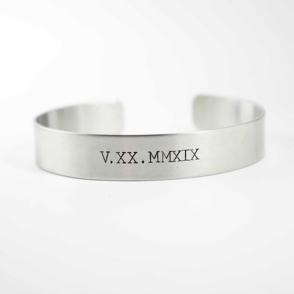CUSTOM 6" long x 1/2" Wide Cuff Bracelet - Cuff Bracelets - Completely Hammered - Completely Wired