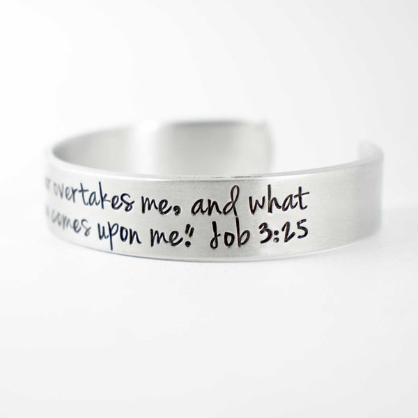 Job 3:25 Cuff Bracelet - Discounted & Ready to ship sample - Cuff Bracelets - Completely Hammered - Completely Wired