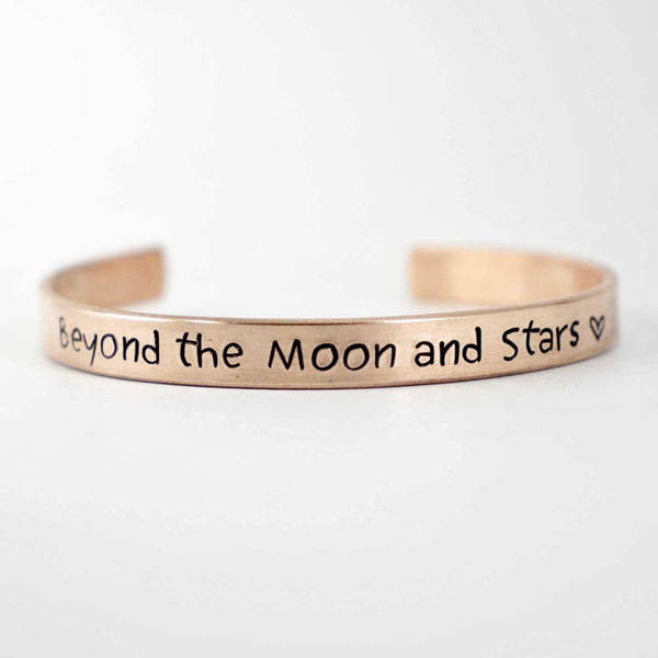 "Beyond the moon and stars" - Cuff Bracelet - Ready to ship & discounted. - Cuff Bracelets - Completely Hammered - Completely Wired