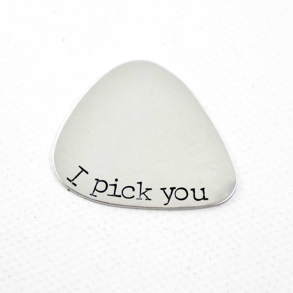 Custom, Hand stamped Guitar Pick - Guitar Pick - Completely Hammered - Completely Wired