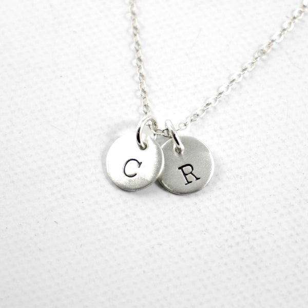 Petite Sterling Silver Initial Charms - your choice of up to 4 charms - Completely Hammered