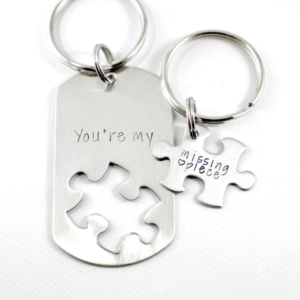 "You're my missing piece" puzzle piece set - Couples Sets - Completely Hammered - Completely Wired