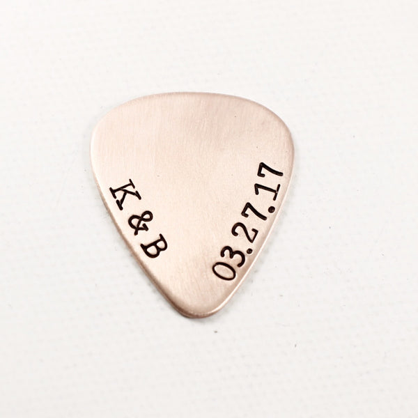 Custom, Hand stamped Guitar Pick - Guitar Pick - Completely Hammered - Completely Wired
