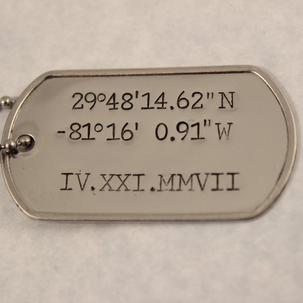 Personalized, Dog Tag Necklace / keychain - Necklaces - Completely Hammered - Completely Wired